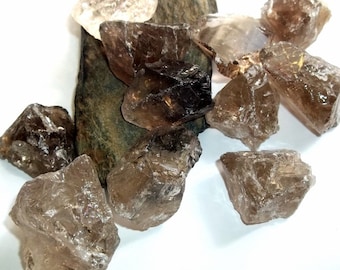 Raw Smoky Quartz Gemstone Rough Natural Stone Specimen earthegy #304