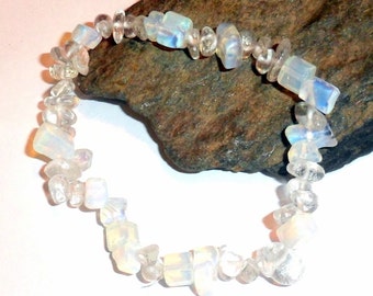 Opalite Chip Stretch Bracelet Adjustable earthegy #1588