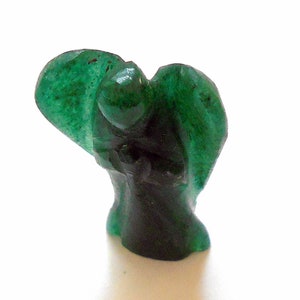 Green Jade Pocket Angel Gemstone Carving earthegy #1562