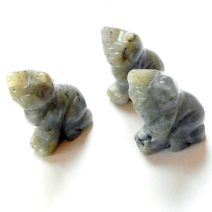 Labradorite Cat Spirit Animal Carving earthegy #1742