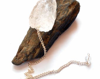 Raw Clear Quartz Crystal Pendulum Divination Tool Reiki Metaphysical earthegy #951