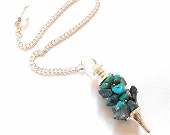 Chrysocolla Chip Pendulum earthegy #716