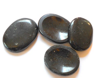 Black Tourmaline Worrystone Worry Stone Gemstone Palmstone  Reiki #1396