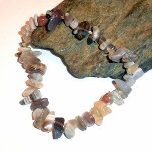 Botswana Agate Chip Stretch Bracelet Adjustable earthegy #2733