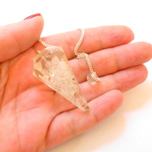 Clear Quartz Faceted Orgone Pendulum Gemstone earthegy 2545 image 3