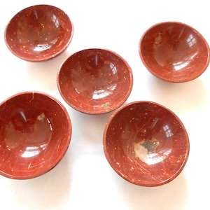 Red Jasper Gemstone Bowl Natural Stone Specimen #1989