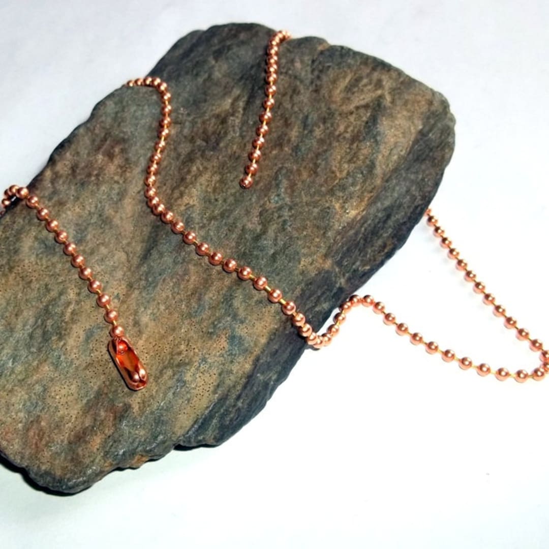 Copper Ball Chain Necklace Cut to Order 2 Mm Etsy