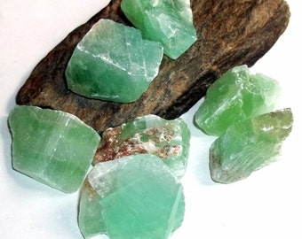 Green Calcite Gemstone Raw Rough Natural Stone Specimen earthegy #1268