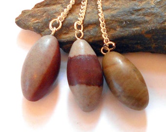 Shiva Lingam Gemstone Pendulum Divination Tool  Reiki Metaphysical #1251