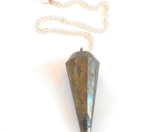 Pyrite Faceted Pendulum earthegy #2708