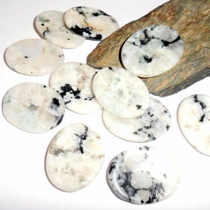 Rainbow Moonstone Worrystone Worry Stone Gemstone Palmstone  Reiki earthegy #2741