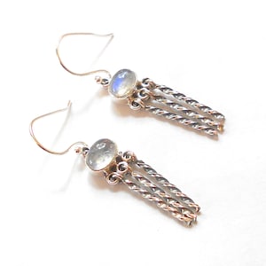 Moonstone Sterling Silver Earrings earthegy #2808