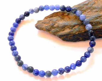 Blue Sodalite Stretch Bracelet Mini Adjustable earthegy #528