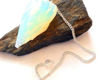 Raw Opalite Crystal Pendulum Reiki Wicca Divination Tool earthegy #3177