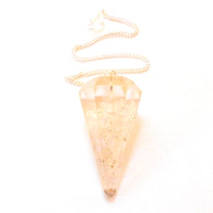 Clear Quartz Faceted Orgone Pendulum Gemstone earthegy 2545 image 2