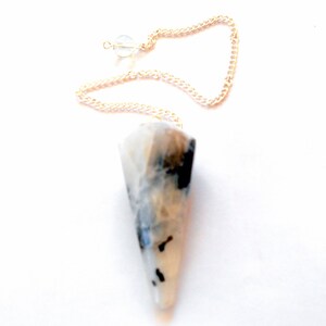 Rainbow Moonstone Faceted Pendulum Divination Tool Reiki Wicca Earthegy ...