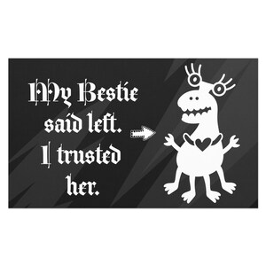 Gothic Bestie Car Decor / Funny  Bumper Sticker / Cute Car magnets