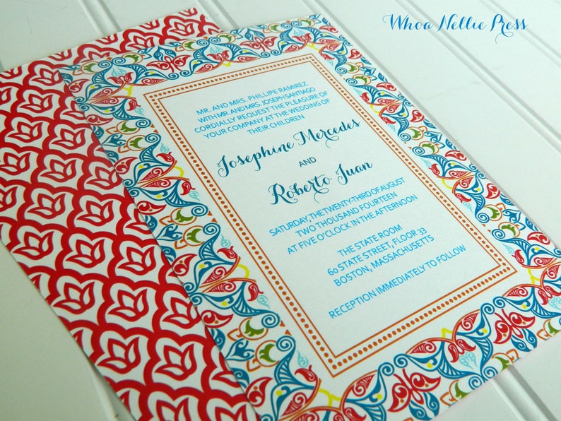 Spanish Wedding Invitations Mexican Wedding Spanish Tiles