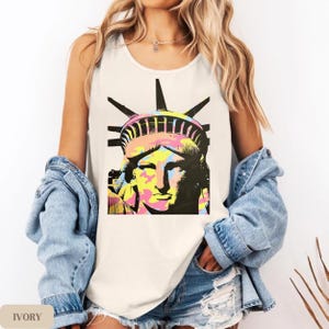 Vintage Statue of Liberty T-Shirt: Comfort Colors USA Graphic Tee