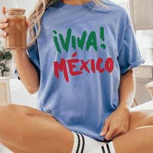 Viva Mexico Shirt – Mexican Independence Day Tee, Fiesta Graphic T-Shirt, Mexico Pride Outfit, Cinco de Mayo Shirt-Mexican Flag Colors Tee