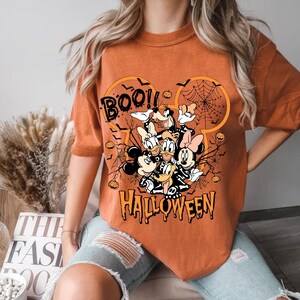 Vintage Disney Halloween All Characters Shirts, Mickey And Friends Halloween Shirt, Halloween Party Shirt, Disney Family Halloween Shirts