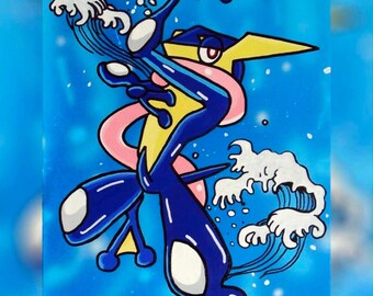 Greninja con le onde