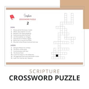 Bible Books Crossword Puzzle – Editable Canva Template, A4 PDF + Answer Key, Bible Games, Christian Homeschool, Custom Word Search (2)