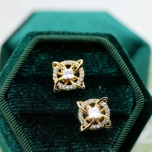 Witch Knot Copper Stud Earrings, Wiccan Pagan Jewelry, Celtic Protection Symbol, Witchy Gift for Women