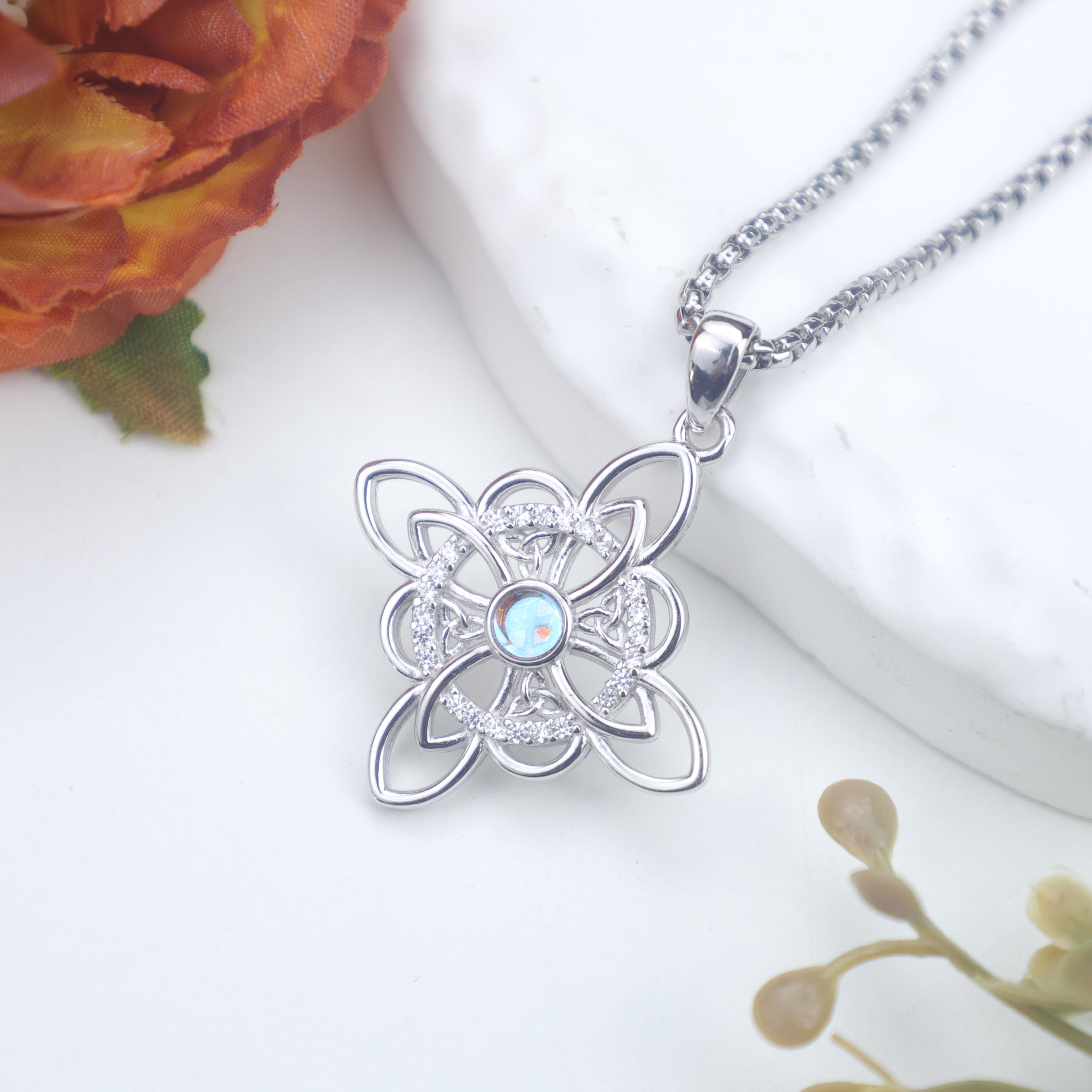 ケルトの魔女の結び目ネックレス S925スターリングシルバー 写真を保持 ロケットネックレス 男性用 お父さん 幸運 アイリッシュ バイキング  ペンダント ウィッカン ジュエリー ギフト 女性用 誕生日 バレンタイン 母の日, スターリングシ [B-1013] 魔女の結び目ネックレス ...