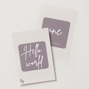 Cartes d'étape mensuelles roses esthétiques pour bébé (téléchargement numérique)