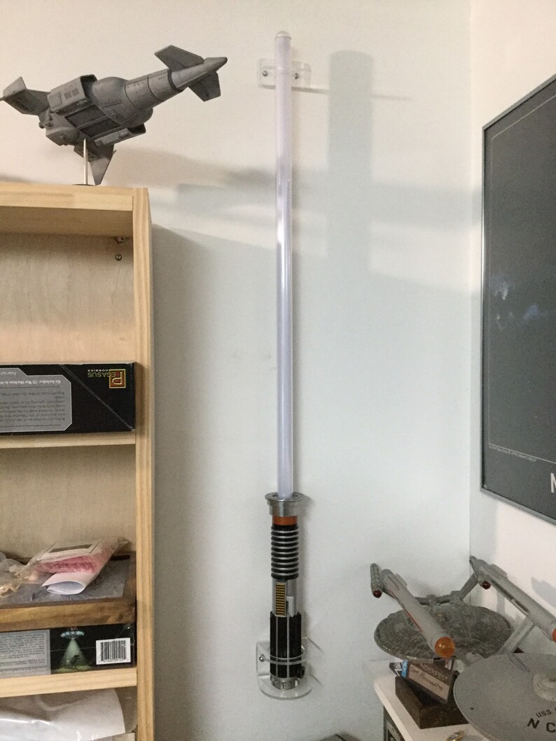 Lightsaber Wall Mount Display Vertical Blade up Design Clear Etsy Singapore