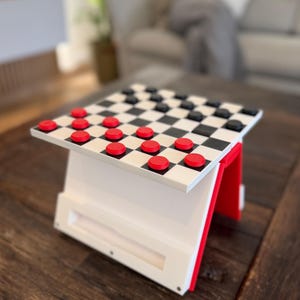 Personalisiertes Dame Spiel mit Farbwahl – Checkers 2 Spieler Tischspiel – 3D Gedrucktes Strategiespiel – Geschenk für Familie & Paare