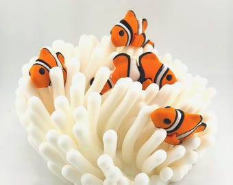 Poissons-clowns dans les coraux mous – une œuvre d'art sous-marine pour votre intérieur