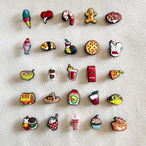 Burger Foods Fast Food Clogs Charms Shoe Charms · Shoe Clips Cute Charms for Gifts · Shoe Charms Badges Clog Pins · Shoe Decoration