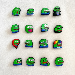 Cry Frog meme pepe Clogs Charms Shoe Charms · Shoe Clips Cute Charms for Gifts · Shoe Charms Badges Clog Pins · Shoe Decoration Accessory
