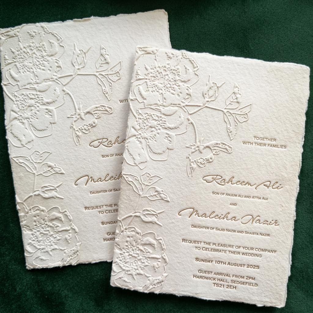 Custom Elegant White Wedding Invitation