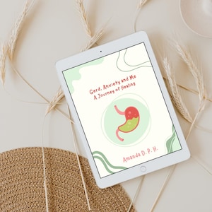 Gerd, Anxiety and Me; A Journey of Healing/ Acid Reflux /Emotional Support, Diet Guide /Tips for Anxiety, Bloating, Digestive Health