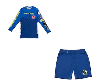 Shoyoroll Batch #108: Stampede Jiu Jitsu Training Fitted Rash Guard LS and Shorts