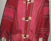 OOAK Vintage MINT Moroccan Tribal Ethnic Coat or Jacket Made From Rugs Bohemian Super Cozy Warm