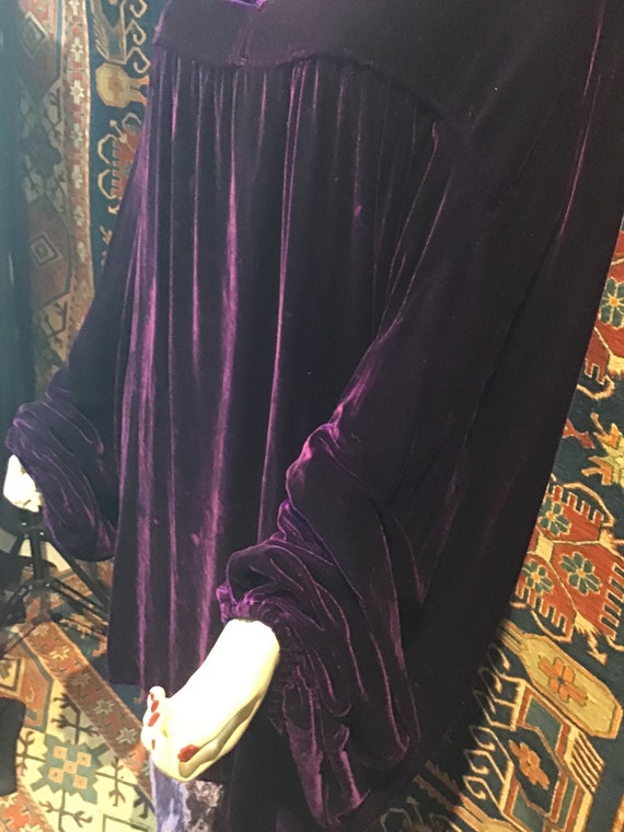 POET~Blouse~PURPLE~Silk~VELVET~"Gypsy Moon"~Never… - image 1