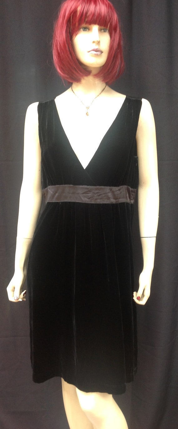 44" Bust NWT~Silk VELVET~H & M~BLACK Velvet Cockta