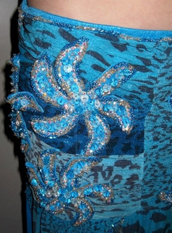 RUCHED TURQUOISE~MERMAID Cheetah~Professional~Bel… - image 10