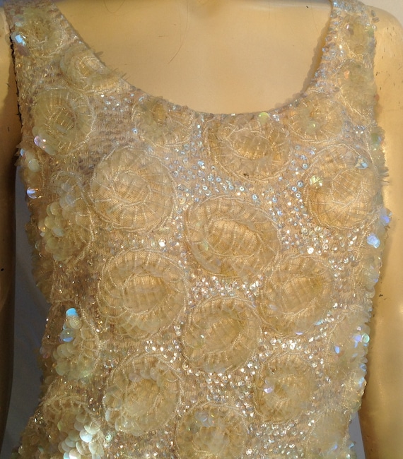 34" Bust MERMAID DISCS CLUSTERS~Hand Beaded Top S… - image 1