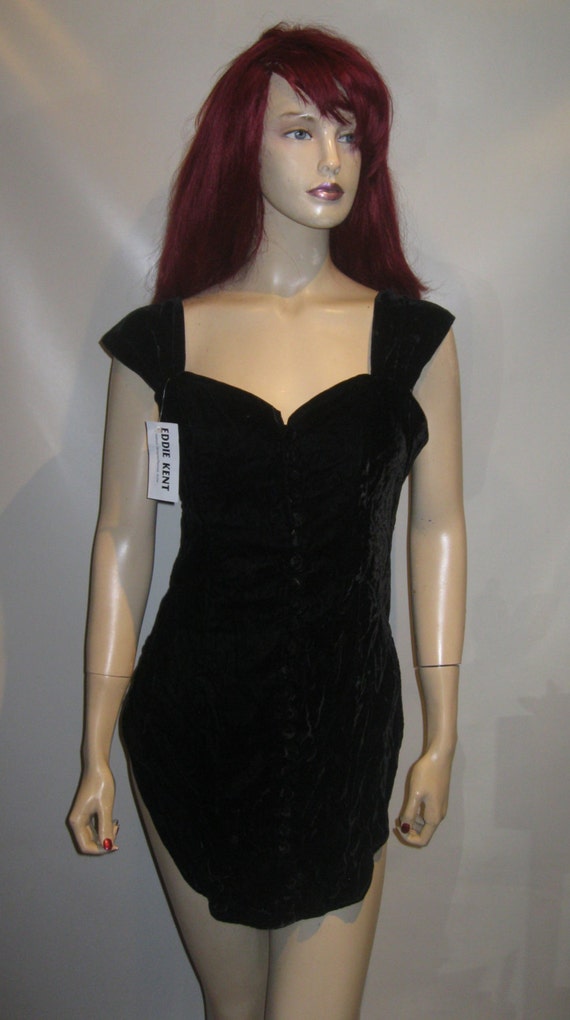 Unique~Designer Eddie KENT~1990's~UPCYCYLED~Velvet