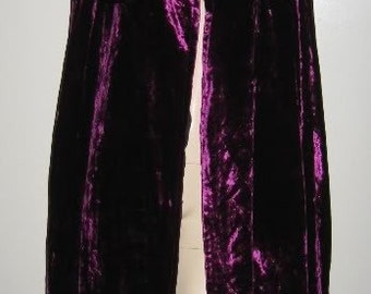 Pure Silk VeLVeT FUCHSIA  Huge Cape CLoAK New NEVER Worn HoODed FaiRe Sweeping Large Mint Larp Renaissance Dark Pink Lush Velvet
