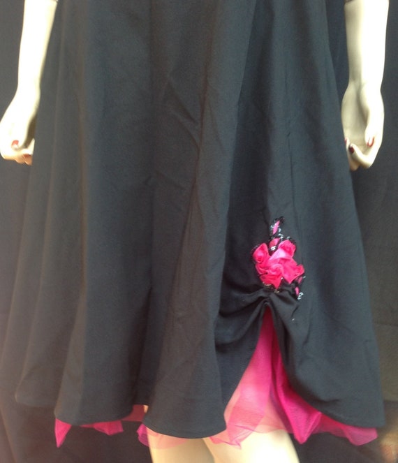 NWT~RUBY Rox~ROCKABILLY~Dress~With Hot Pink Roses~