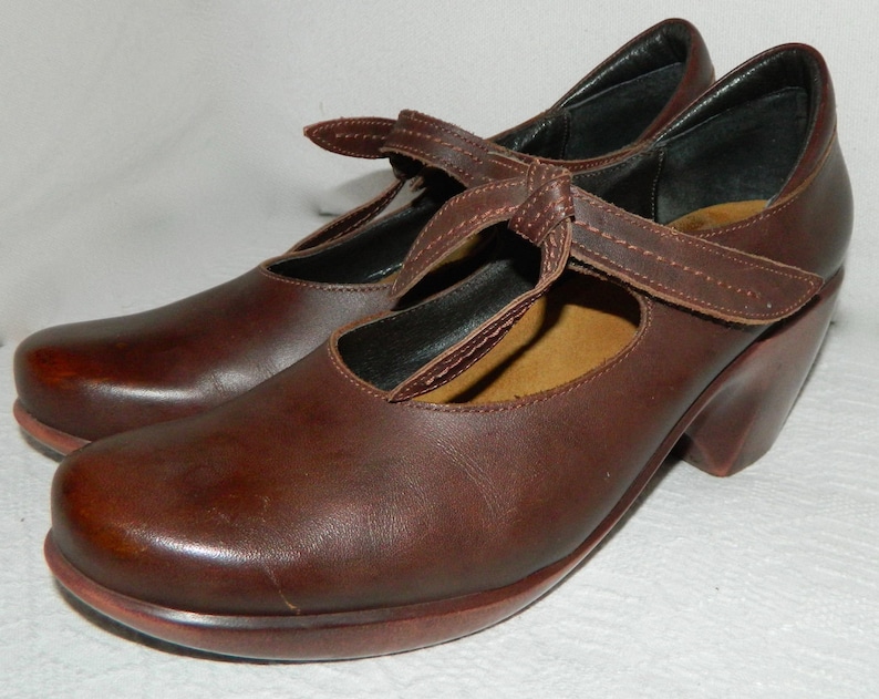 NAOT~Genuine~LEATHER~Earthy CLOGS~Super Comfy~38~8