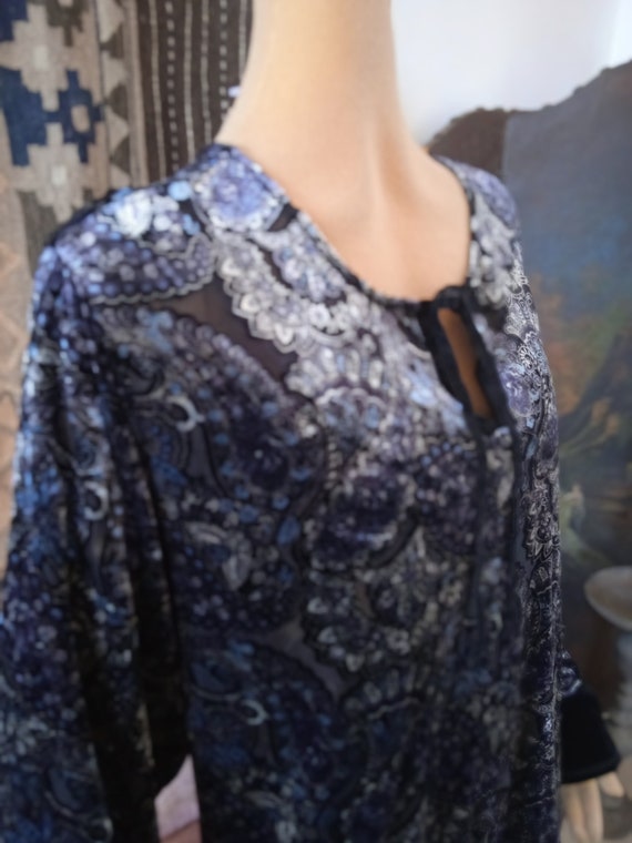 Roaring 90's~Nwt~Lush VELVET~IRIDESCENT~Midnight … - image 2