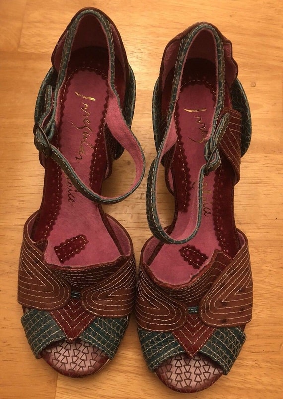 Vintage~MINTY~1940's~PLATFORMS~Pimps~LEATHER~Suede