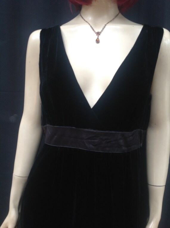 44" Bust NWT~Silk VELVET~H & M~BLACK Velvet Cockt… - image 2